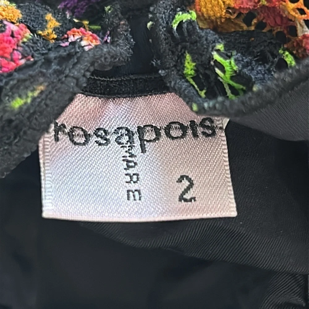ROSAPOIS lace floral bikini swim bottoms size 2